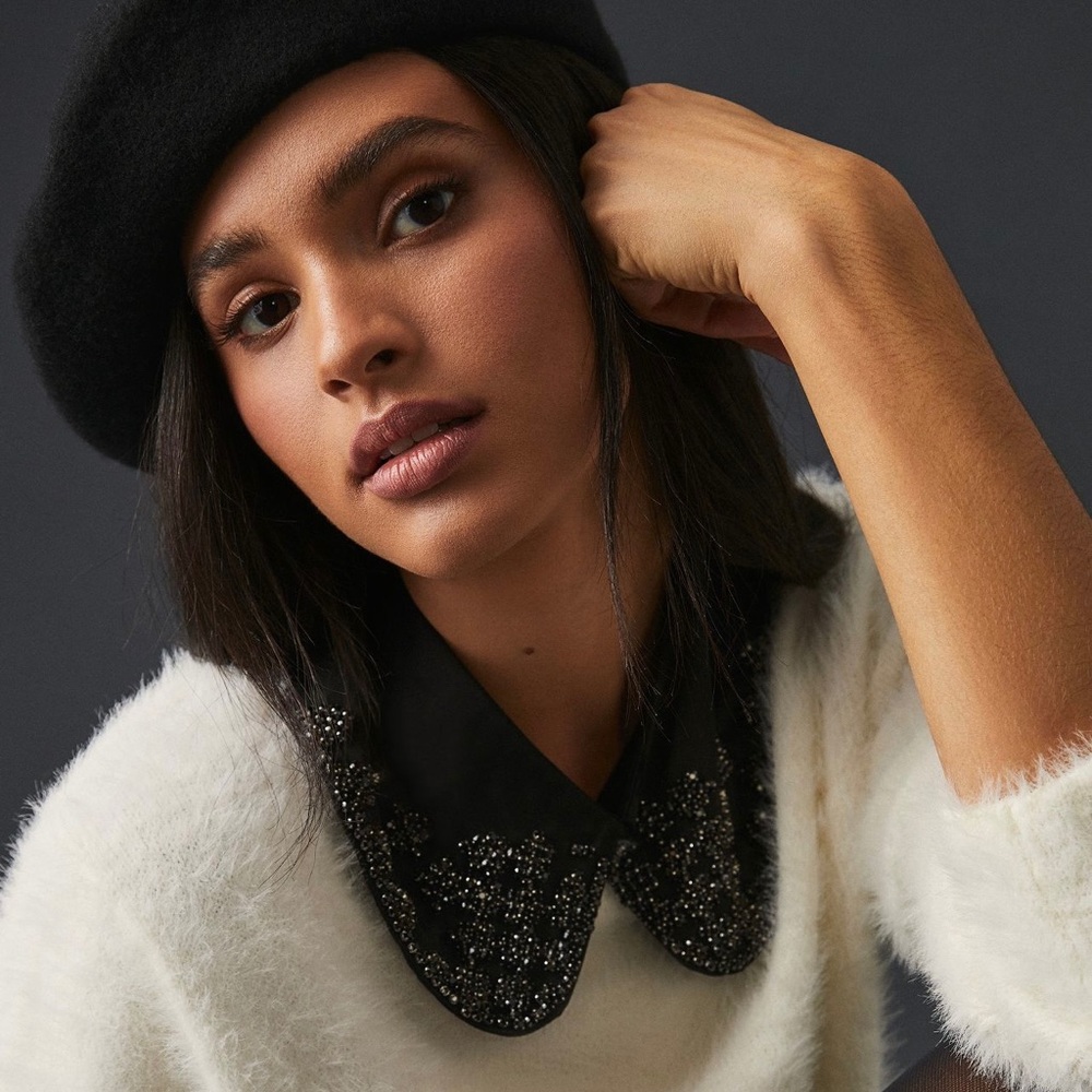 Anthropologie black studded collar